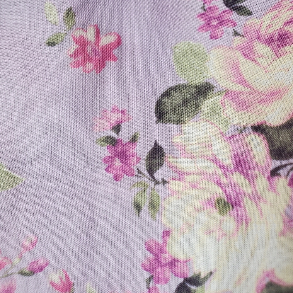 Chelsea & Violet Blouse Floral Purple Pink Ruffle Boxy Sz Medium New NWT… - Picture 6 of 12